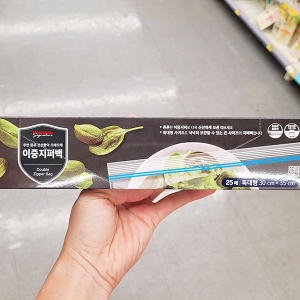 홈플러스 시그니처 이중지퍼백 특대형 30CM35CM 25매