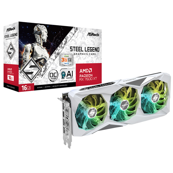 ASRock 라데온 RX 7600 XT 스틸레전드 OC D6 16GB 에즈윈