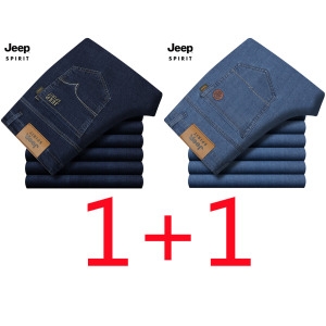 JEEP Jif 1+1 남성 청바지 여름 남자 캐주얼 바지 팬츠 비즈니스 스트레이트 데님 청바지 9701