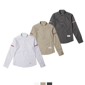 리빌모아 남자 캐주얼 삼선배색 헨리넥 아노락 셔츠 KSM-SHA-SCK04