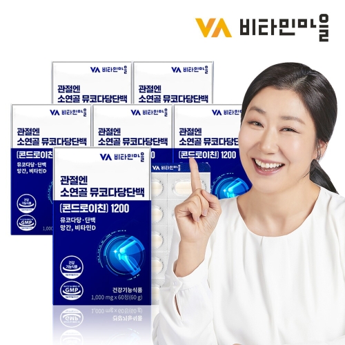 비타민마을 관절엔 소연골 뮤코다당단백 콘드로이친 1200 60정 (6개)