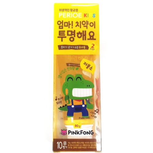 LG생활건강 페리오 엄마 치약이 투명해요 저불소 80g (10개)