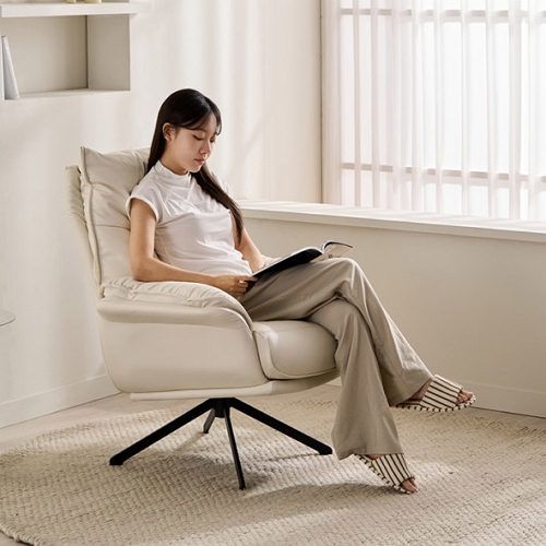 삼익가구  슬로버 가죽 소파 1인용 (스툴별도)