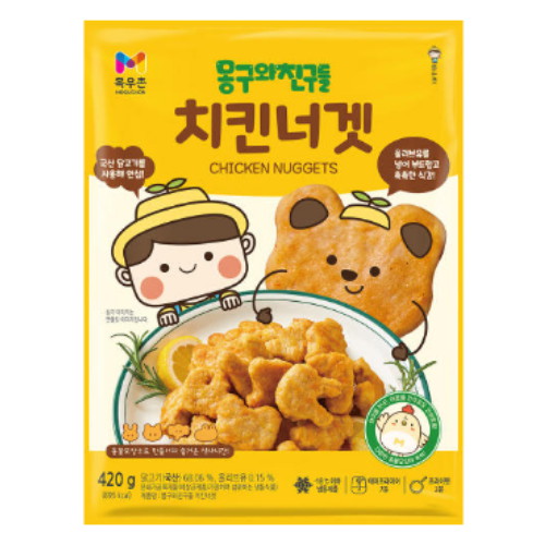 목우촌 몽구와친구들 치킨너겟 420g (1개)