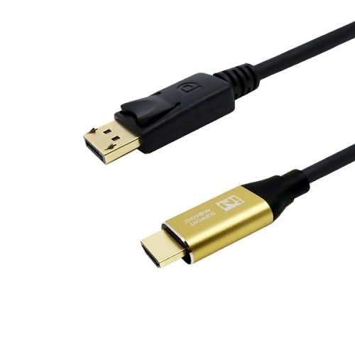 인네트워크 DP to HDMI 골드 메탈 케이블 (IN-UHDDPH03, 3m)_이미지