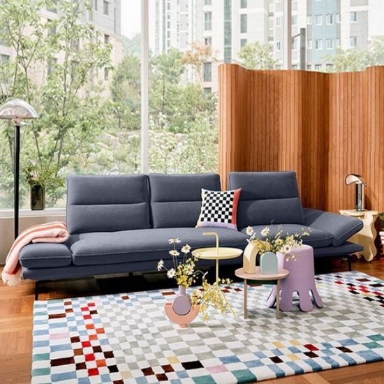 에싸 레미 컴팩트 스윙기능 카시미라 패브릭 소파 4인용