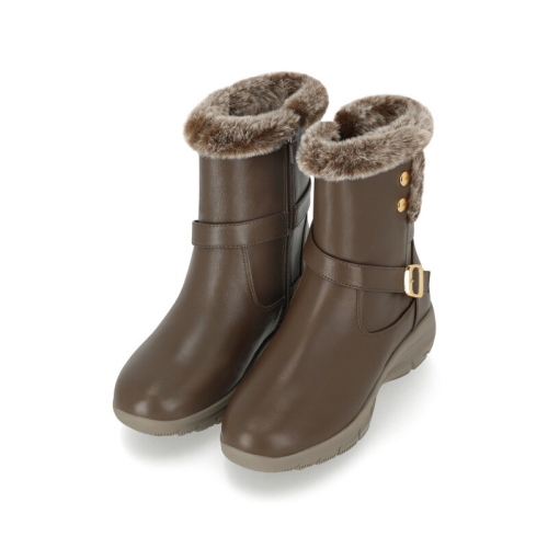 경량 쿠션 방한 퍼 기모 여성 부츠 1XWA35XV-GN