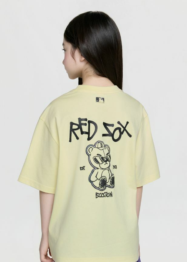 MLB MLB키즈 메가베어 라인 아트웍 반팔티셔츠 7ATSC0463YEL