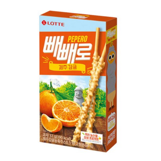 롯데웰푸드 빼빼로 제주감귤 37g (1개)