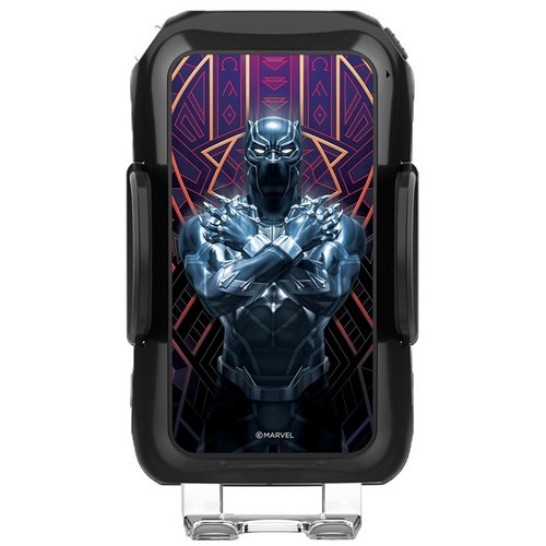 인프라텍 마블 15W 프리즘 차량용 무선충전거치대 - 블랙팬서_이미지