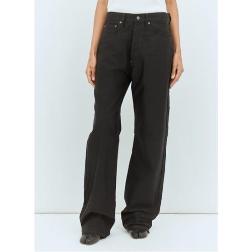 메종마르지엘라 백 버클 스트레이트 코팅 데님 진 블랙 S29LA0100 M35096 900_이미지