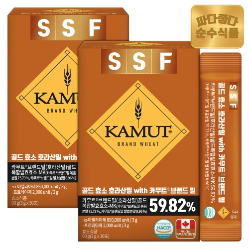 순수식품 골드 효소 호라산밀 카무트 브랜드 밀 3g 30포 (2개)_이미지
