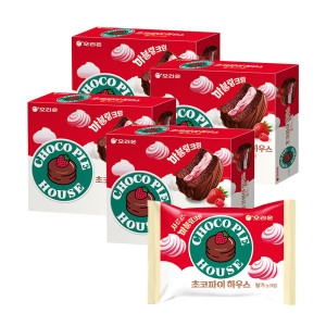오리온 초코파이 하우스 딸기앤크림 408g (4개)
