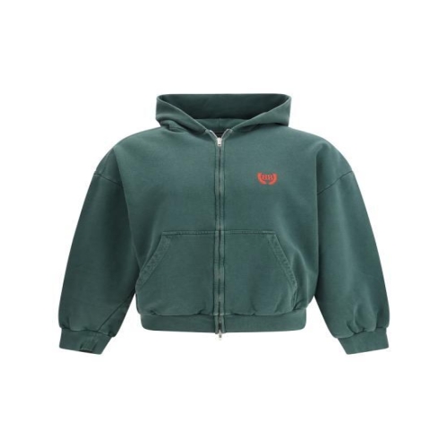 발렌시아가 후드 티셔츠 803264TSVC6 3044 GREEN_이미지