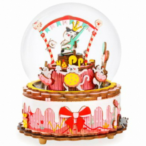 로보타임 영문판 로보타임 오르골 ROBOTIME D.I.Y 뮤직 박스 AM42 The Birthday Song 생일케이크_이미지