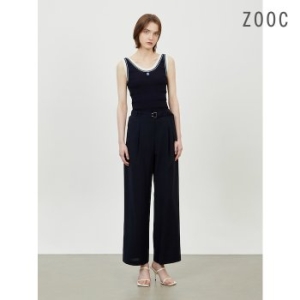 ZOOC 벨티드 밴딩 와이드 슬랙스 DN_Z242MSA035_이미지