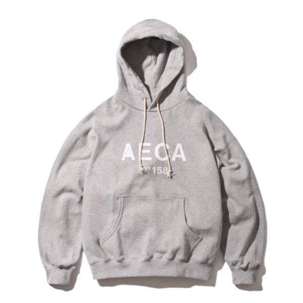 에이카화이트 AECA BIG LOGO PULLOVER 후드티 후디-GREY/화이트 167518 M_이미지