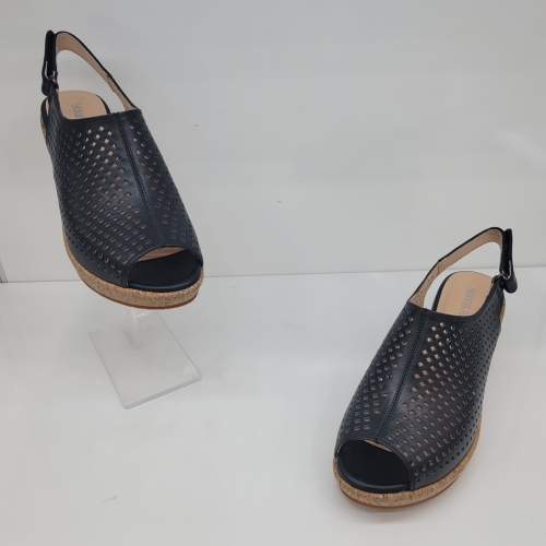 여성 발편한 펀칭 웨지힐 토오픈 샌들 YABMSD635_JK