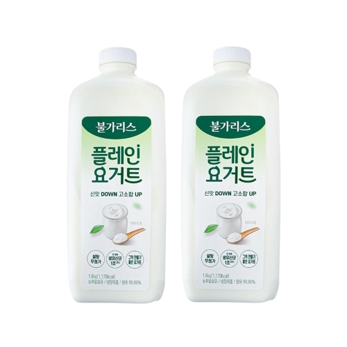 남양유업 불가리스 플레인 요거트 1.8kg (2개)_이미지