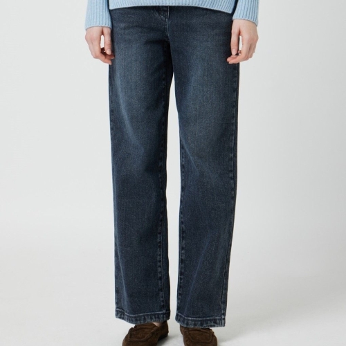 스트레이트 위시드 데님 팬츠_C254PSA434