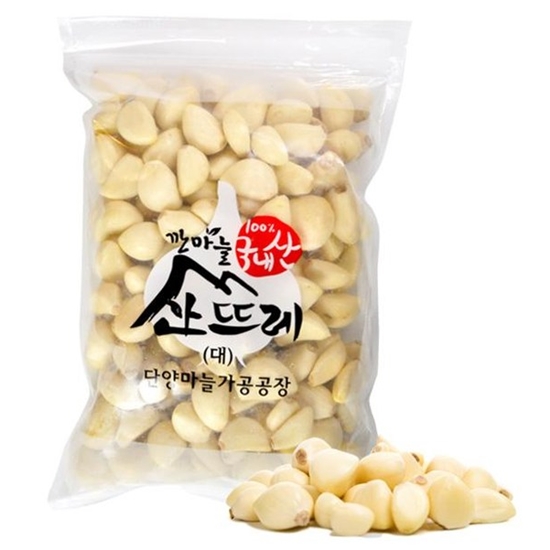 단양마늘가공공장 산뜨레 국내산 깐마늘 대 1kg (1개)