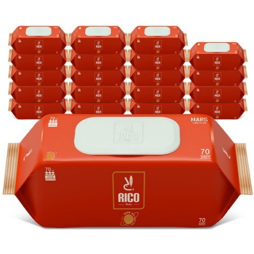 리꼬 더 플래닛 마스 골드 물티슈 캡형 70매 (20팩)_이미지