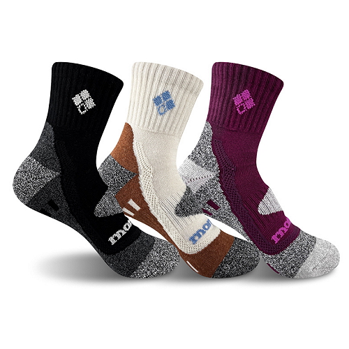 몽벨 여성 넘버원 쿠션 중목 등산양말 3족 MB-S09