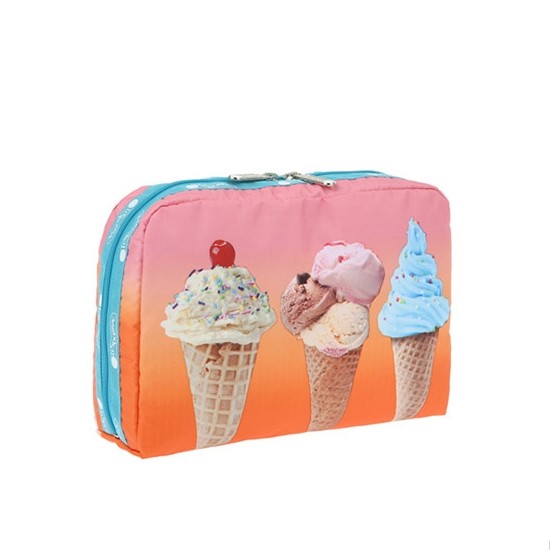 레스포색 스위트 아이스크림 엑스트라 라지 랙탱귤러 코스메틱 파우치 7121 E248