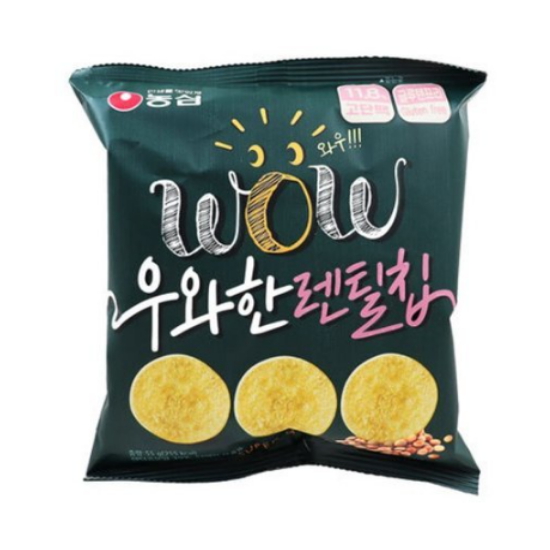 농심 우와한 렌틸칩 55g (4개)