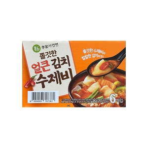 이가자연면 쫄깃한 얼큰 김치수제비 187g 6입_이미지