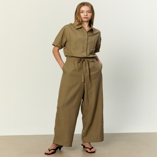 바네사브루노 아떼 아떼 여성 VLDR5B223K2 카키 단색 점프수트