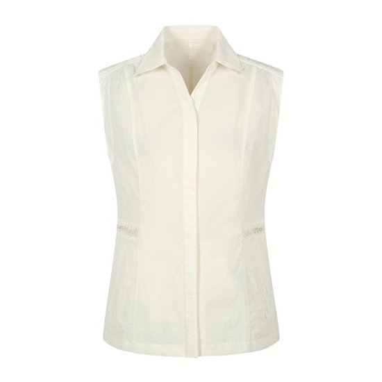 크리스패션 팬텀 M 골프조끼 NQC 221E2JV102_IV 여성 로고 테잎 카라 점퍼 베스트