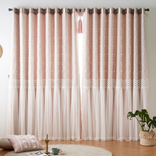 지나송 아리아 웨딩 스타일 암막 이중 커튼세트 (2장, 270x230cm)