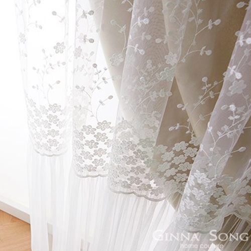 지나송 아리아 웨딩 스타일 암막 이중 커튼세트 (2장, 270x230cm)_이미지