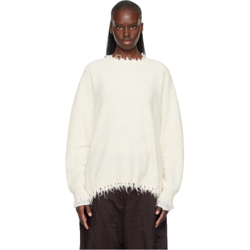 로렌 마누지안 오프 화이트 프레이 크루넥 스웨터 HPS26T2650Y316 Raw White