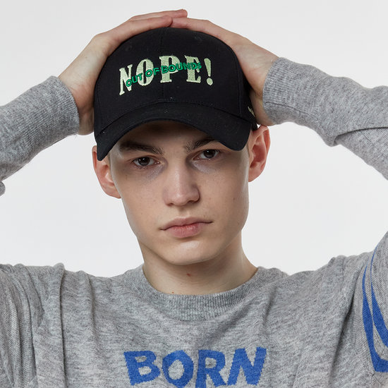 몽버디골프 OB금지 볼캡 블랙