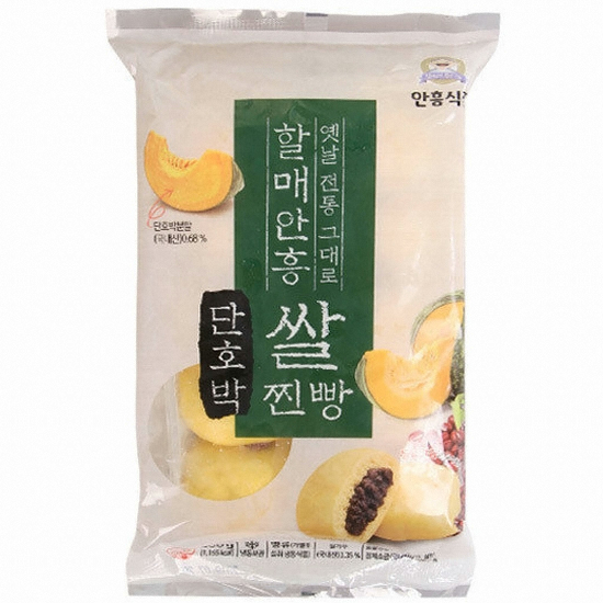 안흥식품 할매 안흥 쌀찐빵 단호박 10개입 500g (1개)_이미지