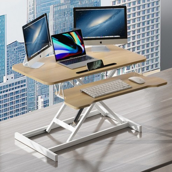 해피플러스코리아 프리미엄 서랍형 스탠딩 책상 거치형 (800x400)