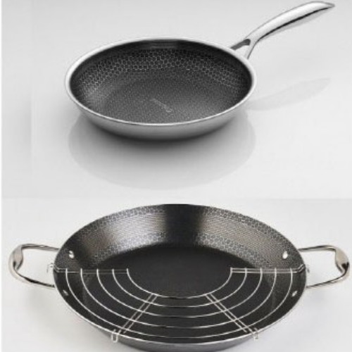 쿡셀 파에야 멀티팬 세트 (팬26+더블파에야팬28+스트레이너28)_이미지