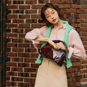 빈폴 윈디 볼륨 토트백 와인_BE53D3M10Z_이미지