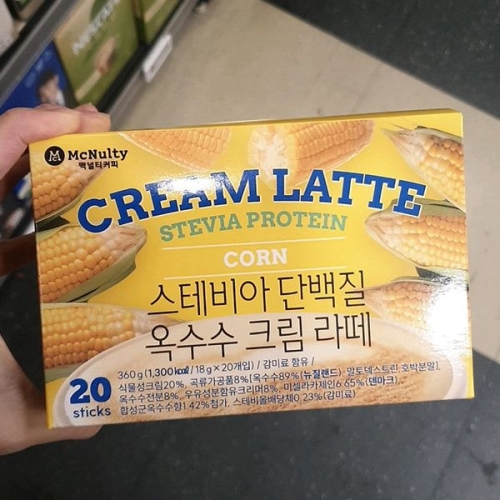 맥널티 스테비아 단백질 옥수수 크림 라떼 18g 20개입 (1개)_이미지