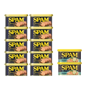 스팸 클래식 200g 10개 + 스팸 25% 라이트 200g 2개