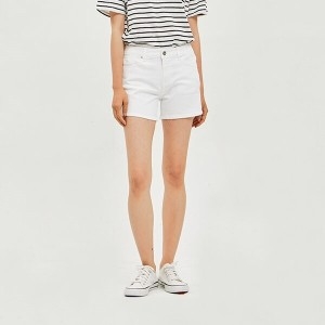 잠뱅이 여성 화이트 스판 노멀워싱 3부_AM2DL3385-WH