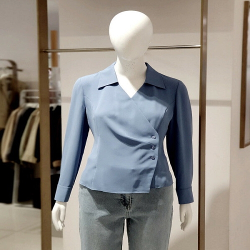 에꼴드파리 MARIO 미센스 오픈칼라 랩 블라우스 112MB53BLM112Z_이미지