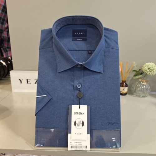 예작 신축성이 좋은 스판 슬림 반팔셔츠 YJEMBS256-NY_BP_BP