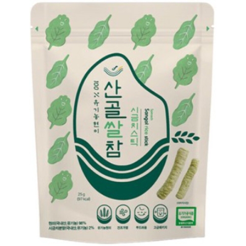 에코맘 산골쌀참 스틱 시금치 25g (12개)_이미지