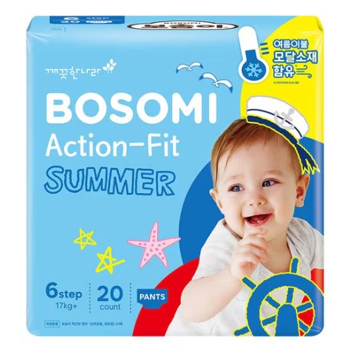 깨끗한나라 보솜이 액션핏 썸머 팬티형 6단계-공용 (40매)