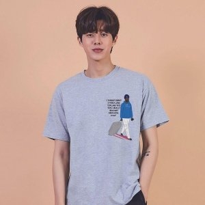 키밍 여행 가출 그래픽 캐쥬얼 반팔티 W7A10DD_이미지