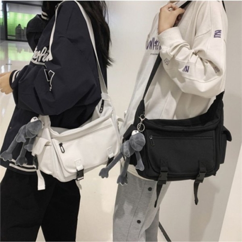 라일리 Rly 개강룩 대학생가방 메신저백 와이드스트랩 캔버스백 S9502544_이미지
