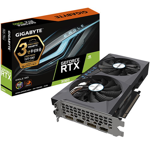 GIGABYTE 지포스 RTX 3060 EAGLE V2 D6 12GB 제이씨현